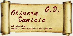 Olivera Daničić vizit kartica